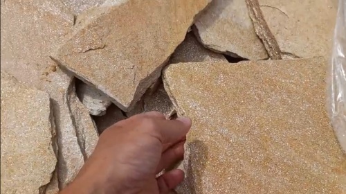 Плитняк златолит жёлтый золотистый для фасада 1,5-3см купить в Зеленограду